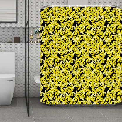 Peeled Banana Pattern Print Polyester Shower Curtain