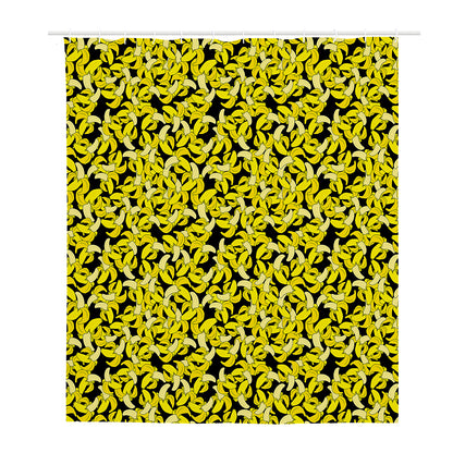 Peeled Banana Pattern Print Polyester Shower Curtain