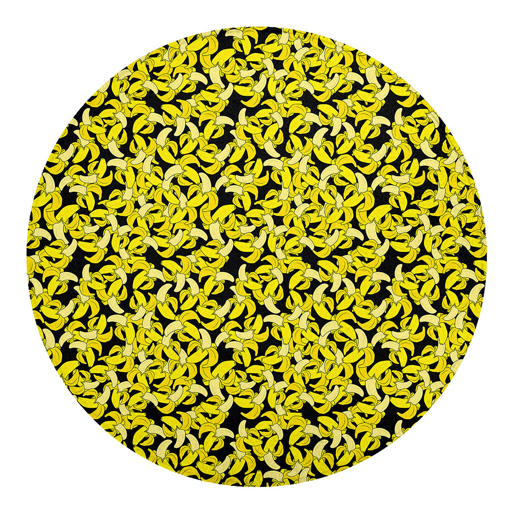 Peeled Banana Pattern Print Round Blanket