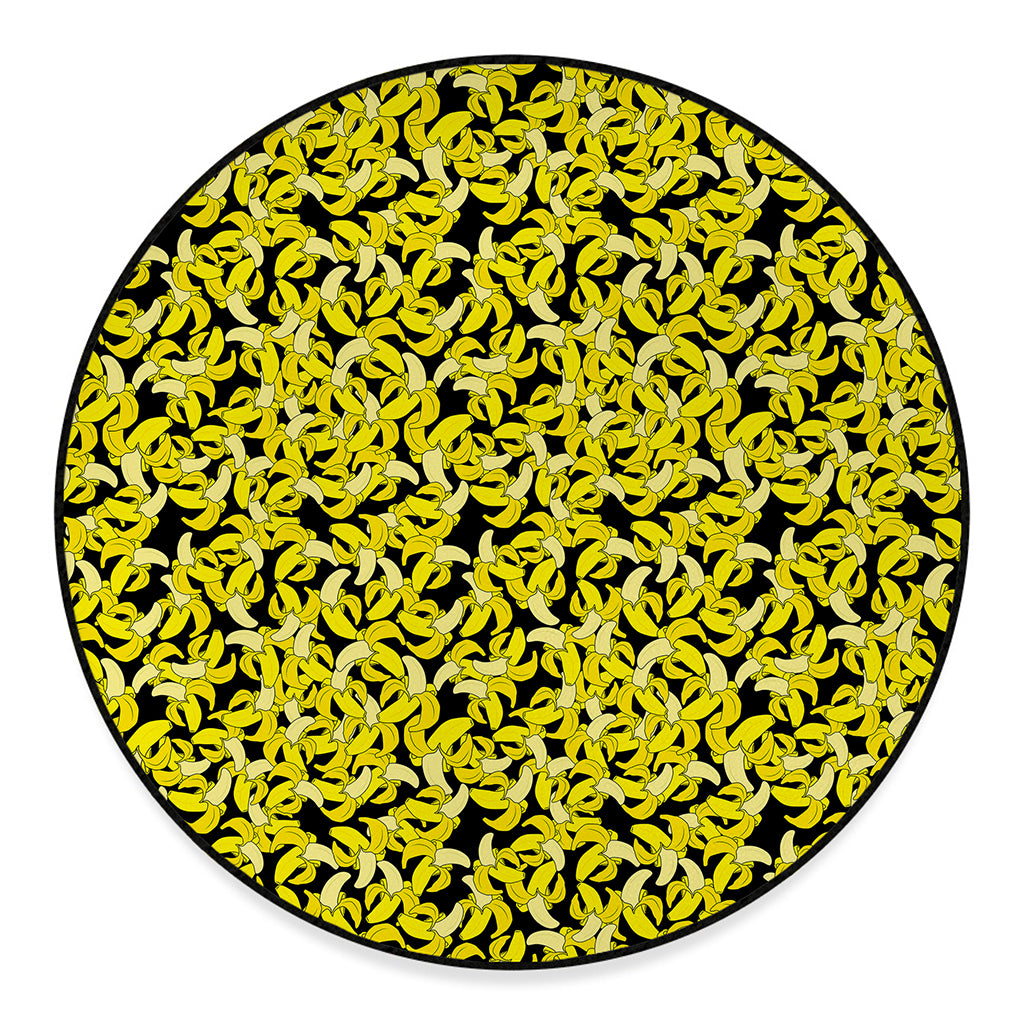 Peeled Banana Pattern Print Round Floor Mat