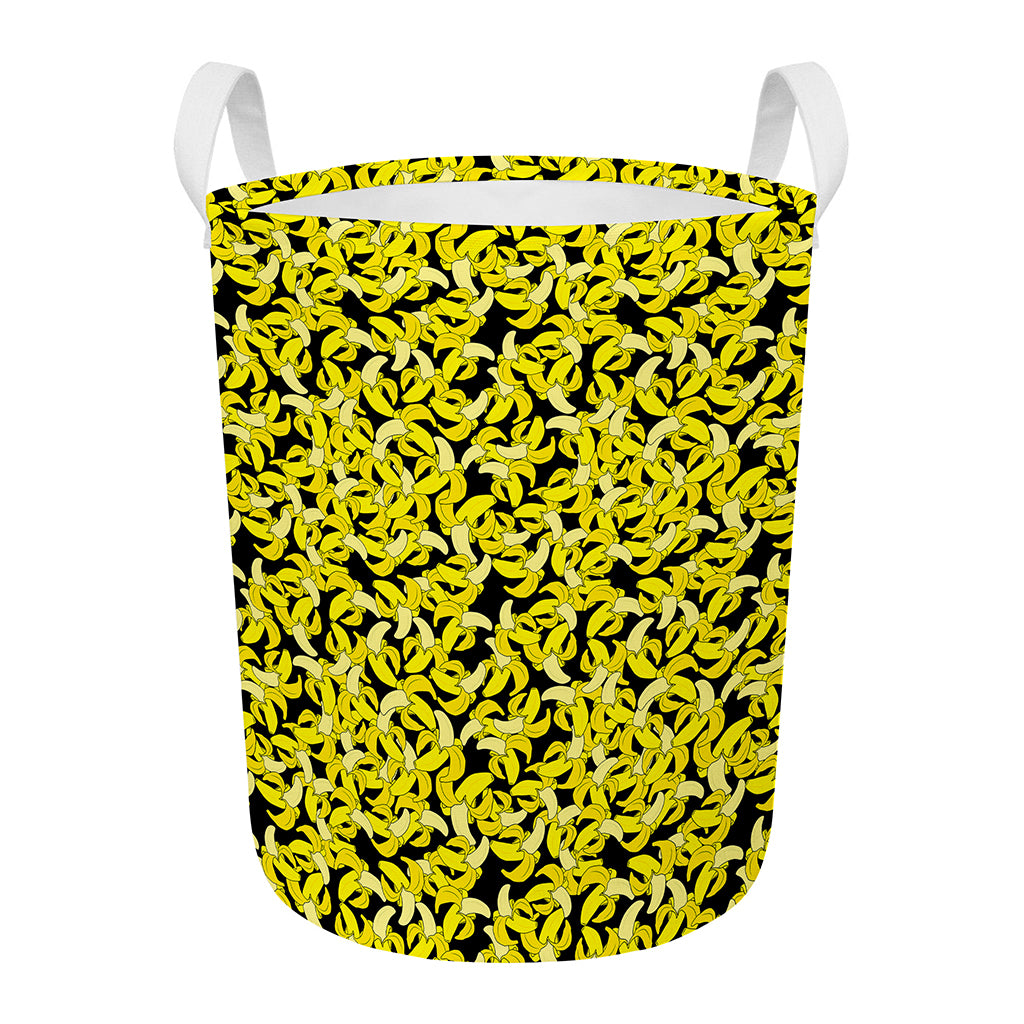 Peeled Banana Pattern Print Round Laundry Basket
