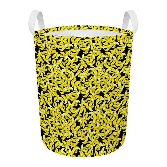 Peeled Banana Pattern Print Round Laundry Basket