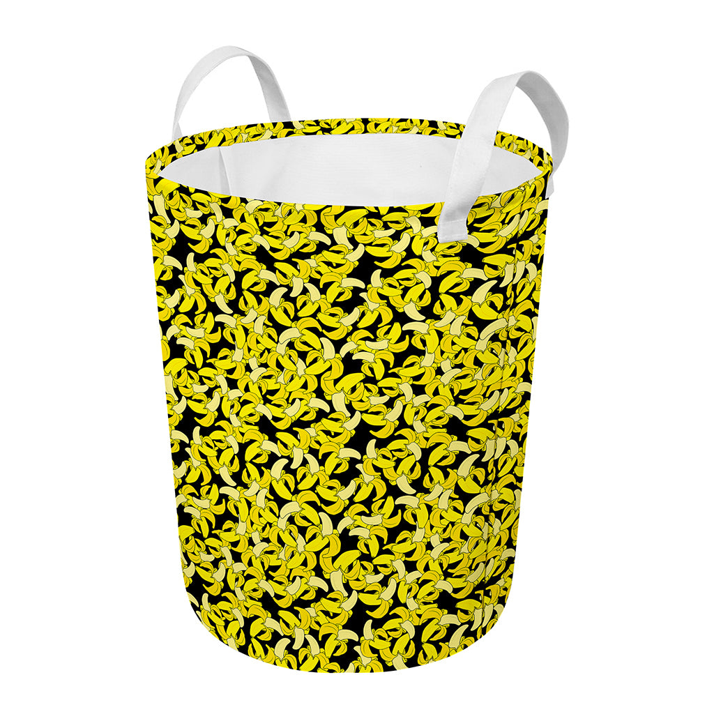 Peeled Banana Pattern Print Round Laundry Basket