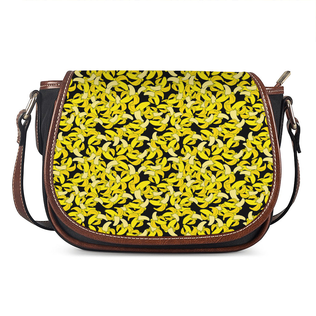 Peeled Banana Pattern Print Saddle Bag