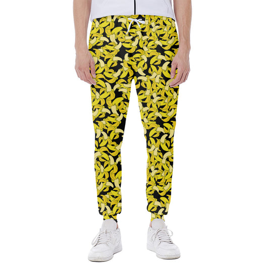 Peeled Banana Pattern Print Scuba Joggers