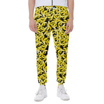 Peeled Banana Pattern Print Scuba Joggers
