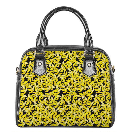 Peeled Banana Pattern Print Shoulder Handbag