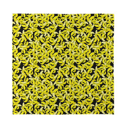 Peeled Banana Pattern Print Silk Bandana