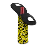 Peeled Banana Pattern Print Single Neoprene Wine Tote