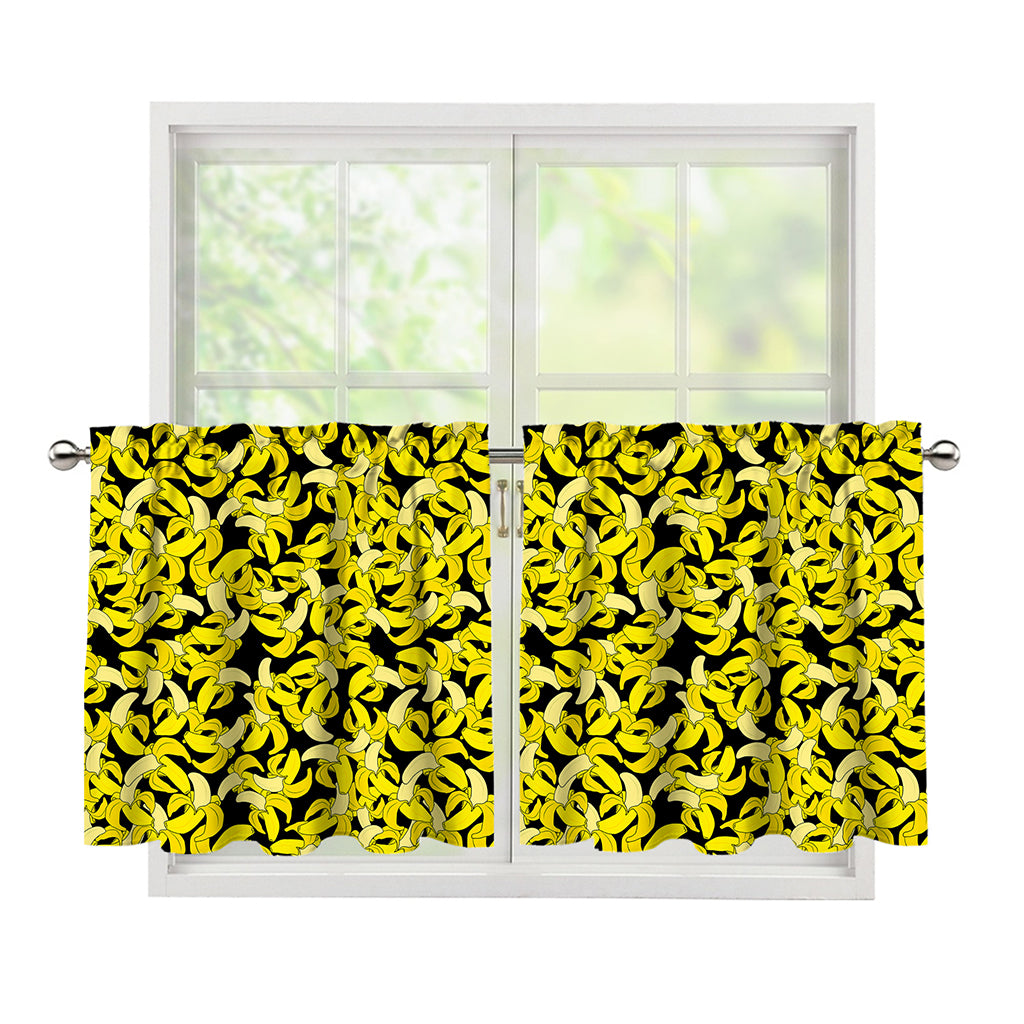 Peeled Banana Pattern Print Tier Curtains