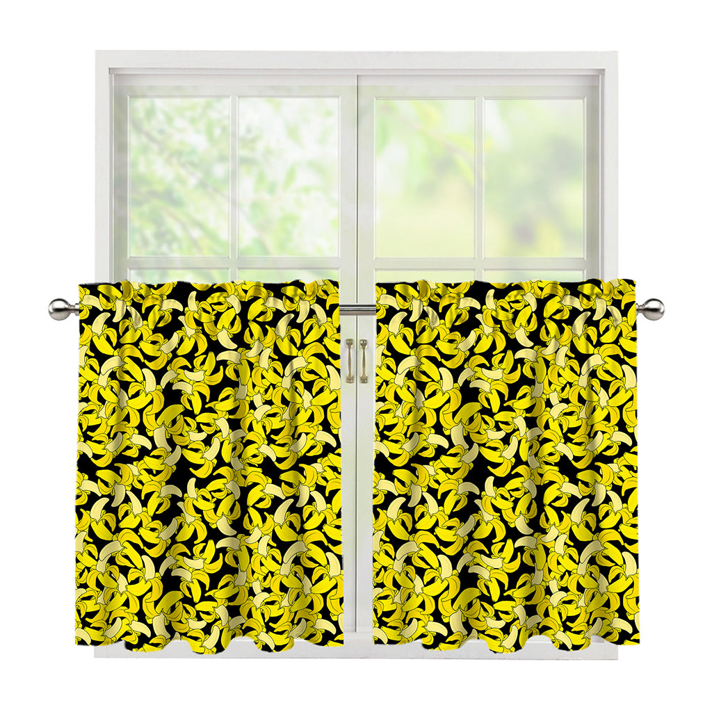 Peeled Banana Pattern Print Tier Curtains