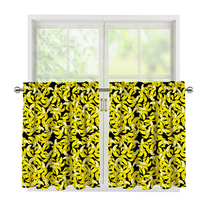 Peeled Banana Pattern Print Tier Curtains