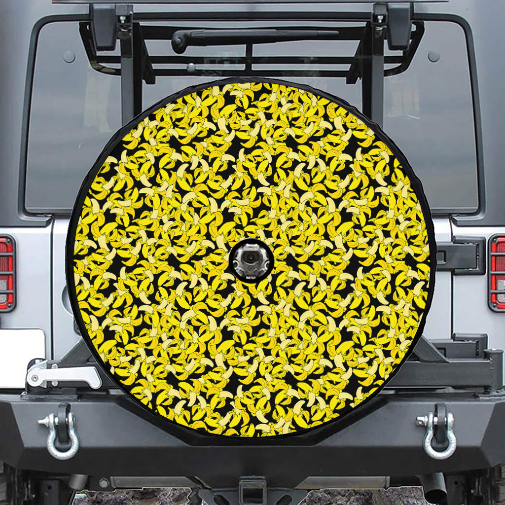 Peeled Banana Pattern Print Tire Cover With Camera Hole