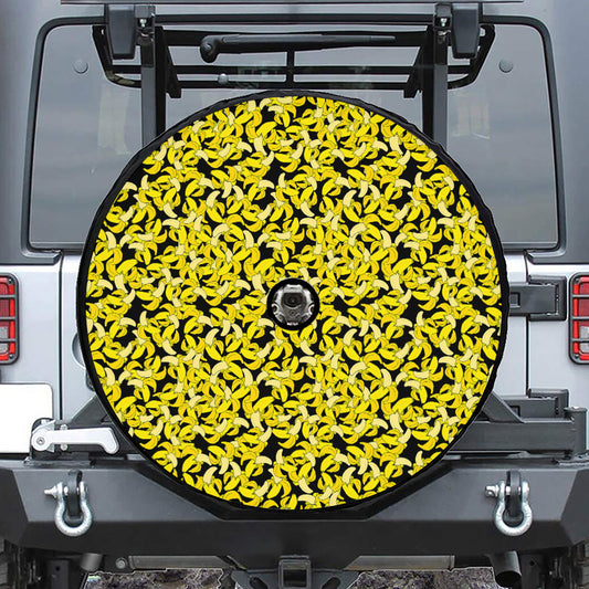 Peeled Banana Pattern Print Tire Cover With Camera Hole