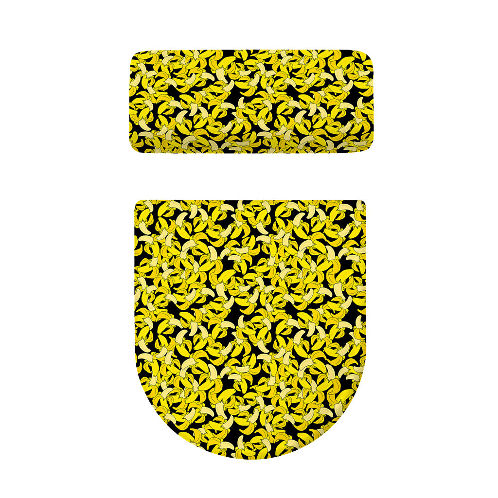 Peeled Banana Pattern Print Toilet Lid And Tank Cover Set