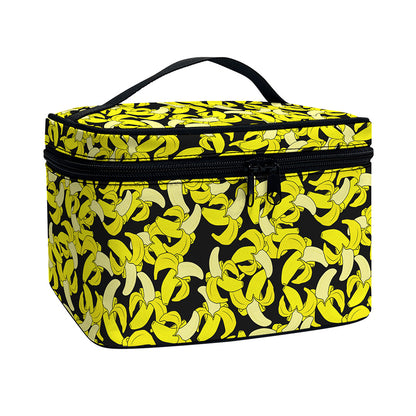 Peeled Banana Pattern Print Travel Makeup Bag
