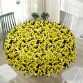 Peeled Banana Pattern Print Waterproof Round Tablecloth