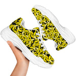 Peeled Banana Pattern Print White Chunky Shoes