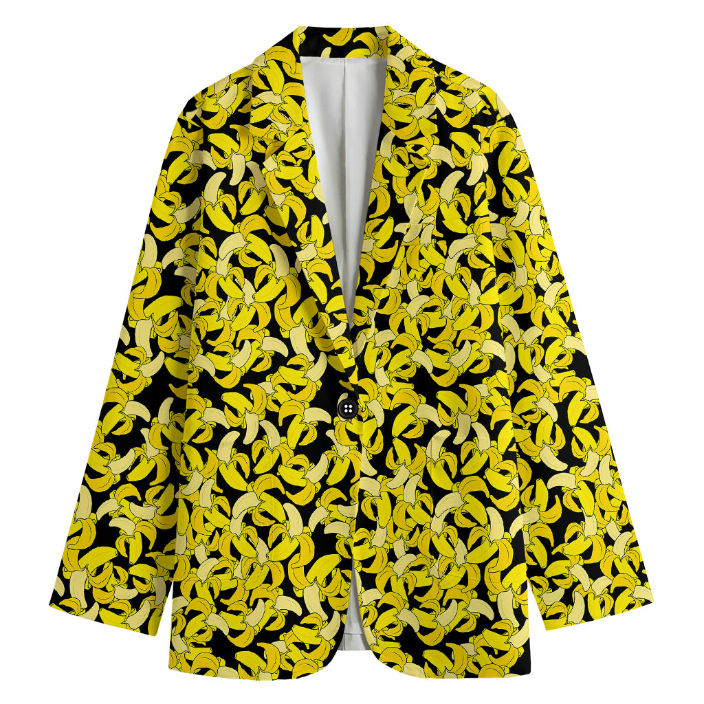 Peeled Banana Pattern Print Women's Blazer