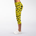 Peeled Banana Pattern Print Women's Capri Leggings