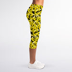 Peeled Banana Pattern Print Women's Capri Leggings