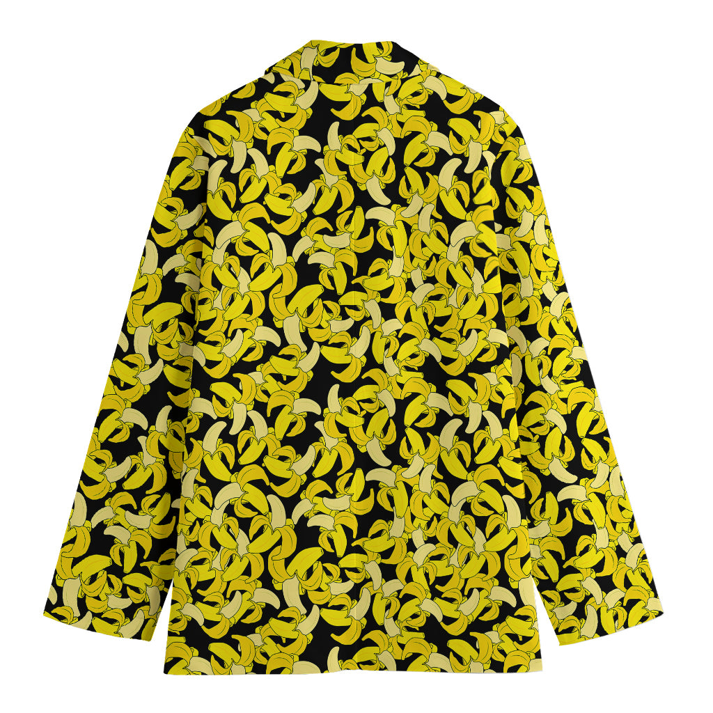 Peeled Banana Pattern Print Women's Cotton Blazer