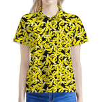 Peeled Banana Pattern Print Women's Polo Shirt