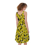 Peeled Banana Pattern Print Women's Sleeveless Dress