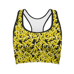Peeled Banana Pattern Print Women's Sports Bra