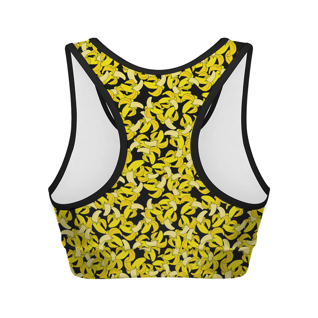 Peeled Banana Pattern Print Women's Sports Bra