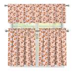 Pembroke Welsh Corgi Pattern Print 3 Piece Kitchen Curtains