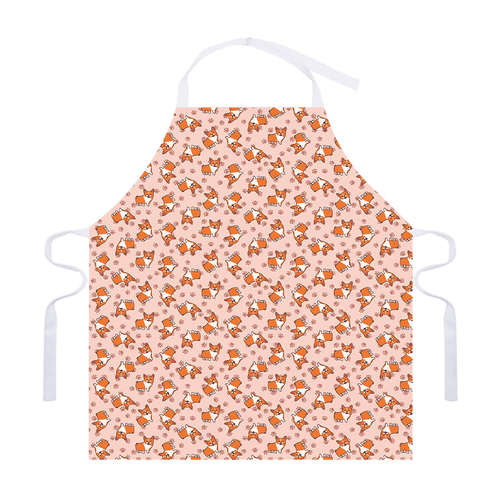 Pembroke Welsh Corgi Pattern Print Adjustable Apron