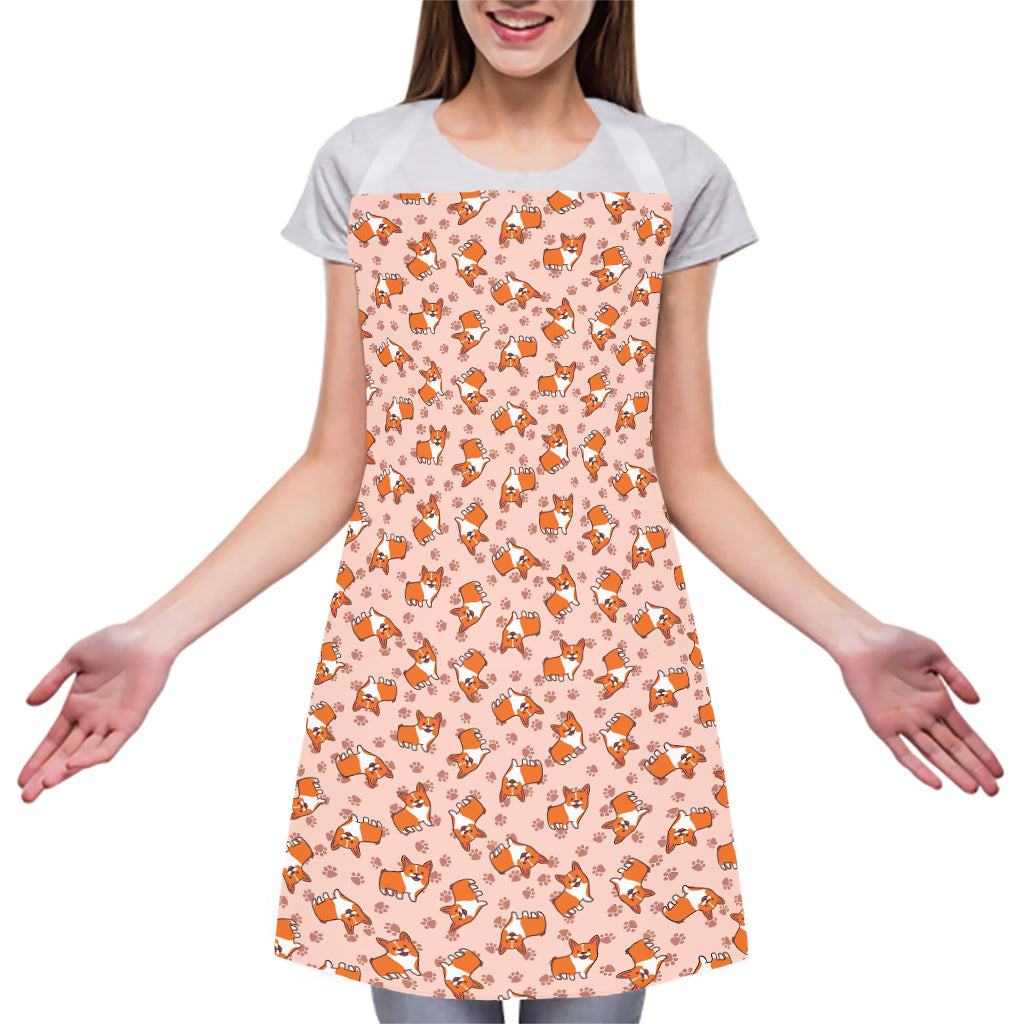 Pembroke Welsh Corgi Pattern Print Adjustable Apron