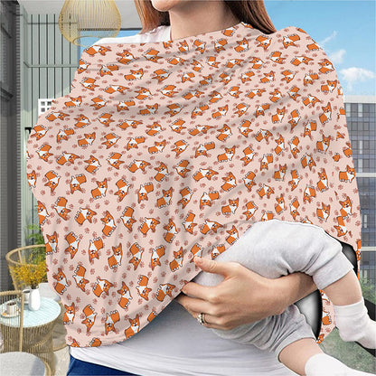Pembroke Welsh Corgi Pattern Print Baby Seat Cover