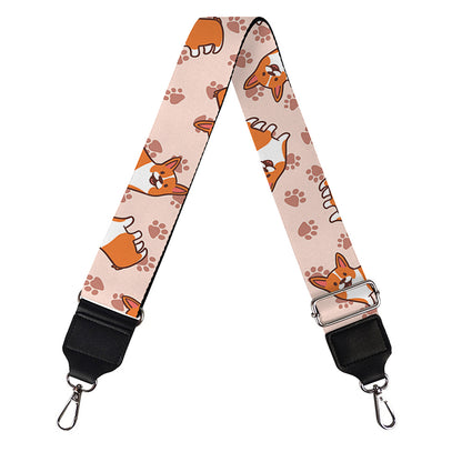 Pembroke Welsh Corgi Pattern Print Bag Strap