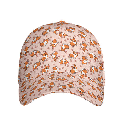 Pembroke Welsh Corgi Pattern Print Baseball Cap