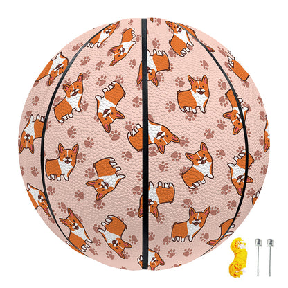 Pembroke Welsh Corgi Pattern Print Basketball