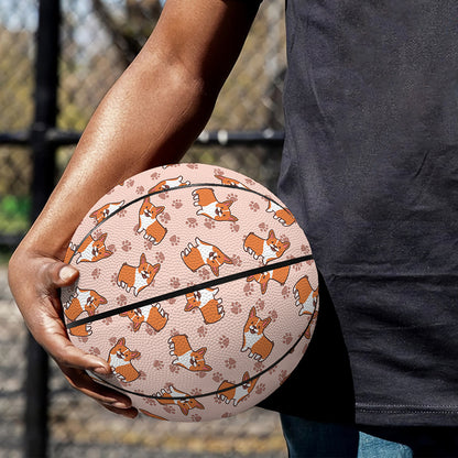 Pembroke Welsh Corgi Pattern Print Basketball