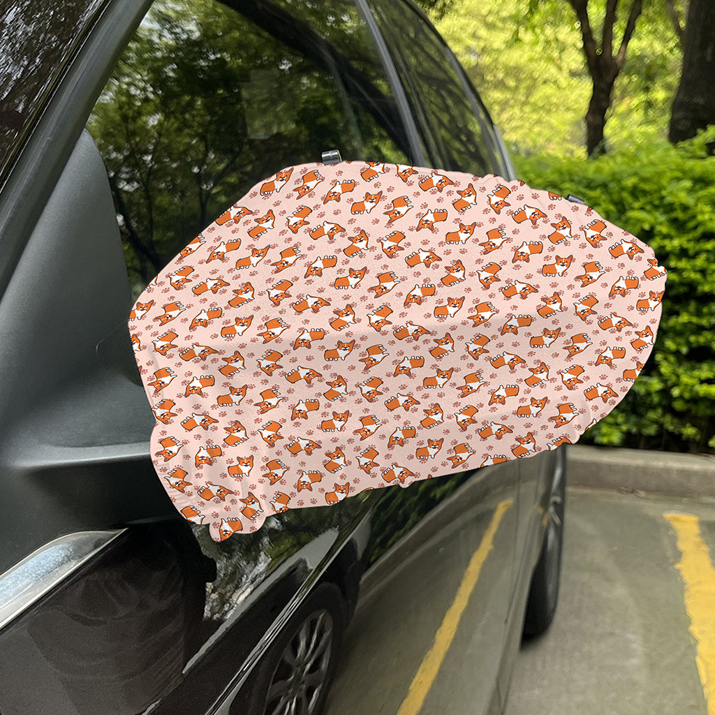 Pembroke Welsh Corgi Pattern Print Car Side Mirror Covers