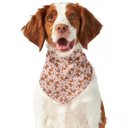 Pembroke Welsh Corgi Pattern Print Dog Bandana