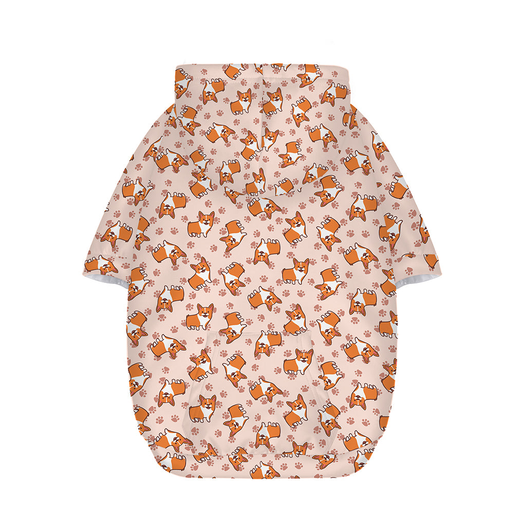 Pembroke Welsh Corgi Pattern Print Dog Zip Up Hoodie
