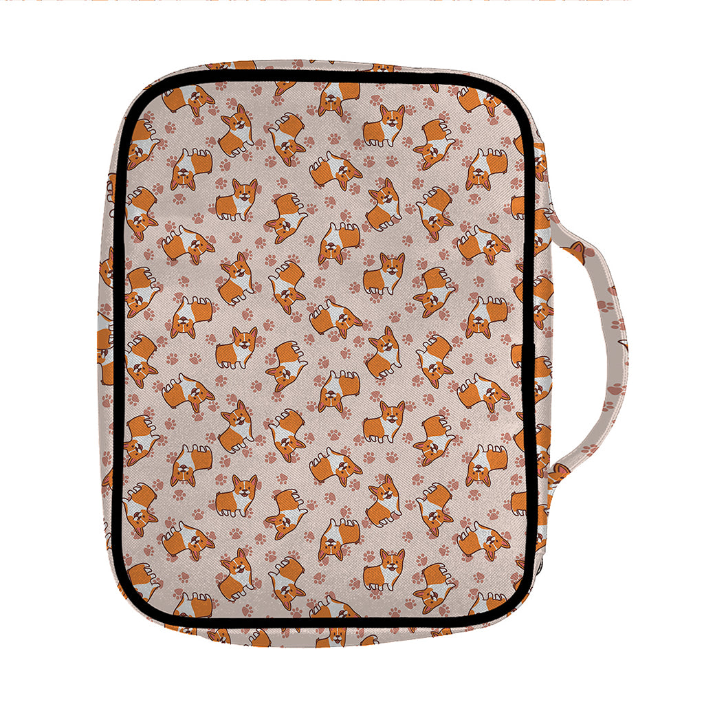 Pembroke Welsh Corgi Pattern Print Front Pocket Bible Bag