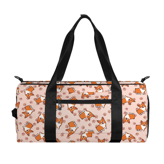 Pembroke Welsh Corgi Pattern Print Gym Bag