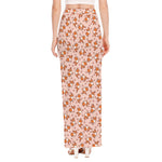 Pembroke Welsh Corgi Pattern Print High Slit Maxi Skirt