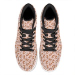 Pembroke Welsh Corgi Pattern Print High Top Leather Sneakers