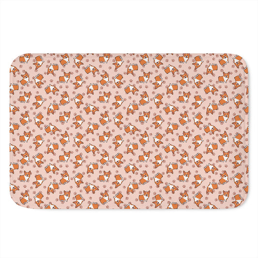 Pembroke Welsh Corgi Pattern Print Indoor Door Mat