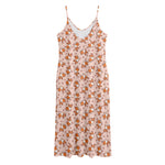 Pembroke Welsh Corgi Pattern Print Jersey Midi Cami Dress