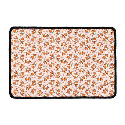 Pembroke Welsh Corgi Pattern Print Kitchen Mat