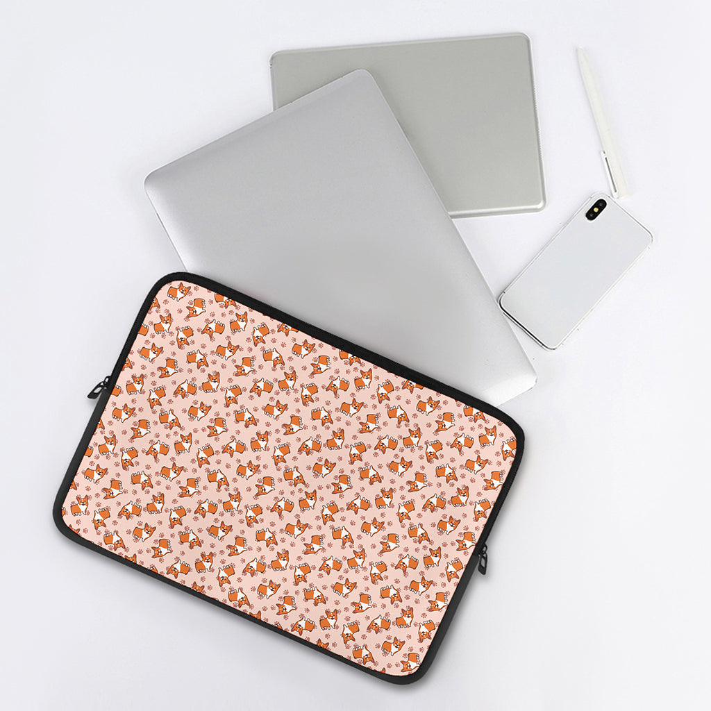 Pembroke Welsh Corgi Pattern Print Laptop Sleeve