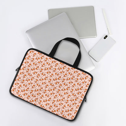 Pembroke Welsh Corgi Pattern Print Laptop Sleeve With Handle